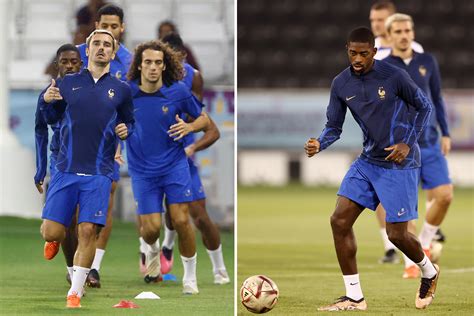 France fitness boost as ALL players struggling with virus return to training ahead of World Cup ...