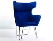 Modern Blue Fabric Lounge Chair VG185 | Accent Seating