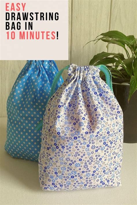 How to Make a Drawstring Bag ( Easy Sewing Project) | Easy sewing projects, Diy sewing, Sewing ...