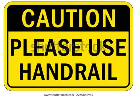 Use Handrail Sign Labels Stock Vector (Royalty Free) 2260888947 ...