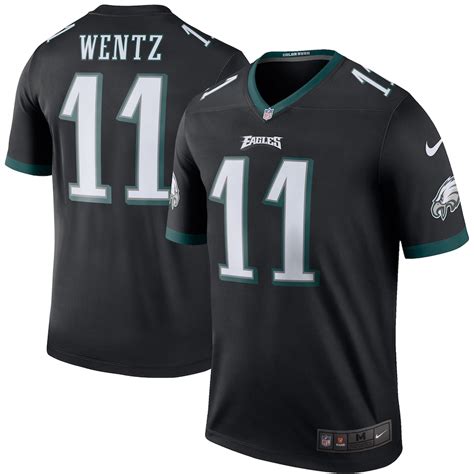 Nike Carson Wentz Philadelphia Eagles Black Color Rush Legend Jersey