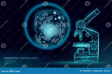 Microscope Artificial Cell Synthesis Animal Human Designer Cell Biochemistry. Engineering GMO ...