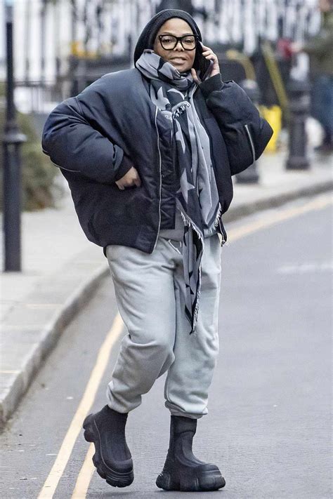 Janet Jackson's Cozy Style in Rare London Sighting