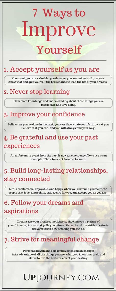 How to Improve Yourself Everyday (7 Ways Infographic)