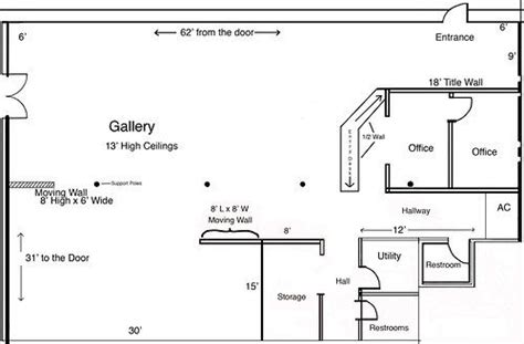 Want to plan an art exhibit at a gallery? Print off copies of your art gallery's floor plan and ...