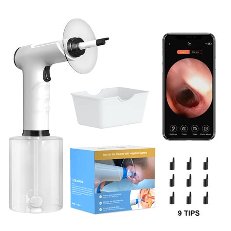 W50 2MP HD Camera Handheld Smart Visual Ear Washing Cleaning Machine Ear Wax Removal Tool Ear ...