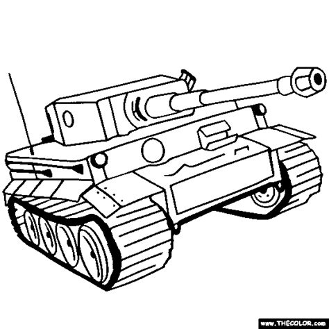 Panzer Tiger Tank Coloring Page | Color Tanks | Coloring pages, Truck coloring pages, Abc ...