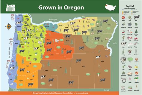 "Grown in Oregon" Map - Oregon Agriculture in the Classroom