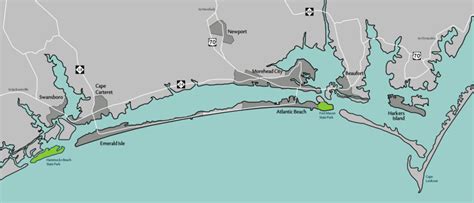 The Crystal Coast Nc Map - Alvera Marcille