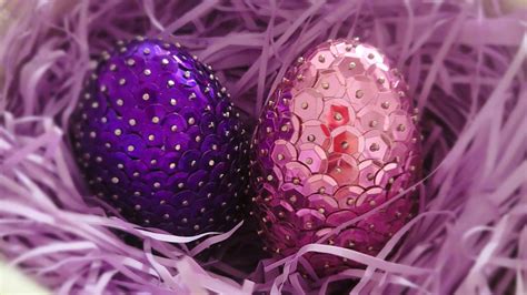 How to make sequin Easter eggs - WyTenTeguj