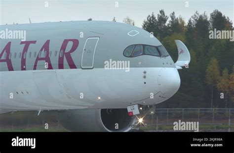 airplane airbus a350 taxiing stunning close front side view ambient ...