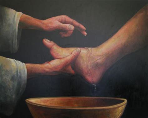 Jesus Washing The Feet by Calvin Carter