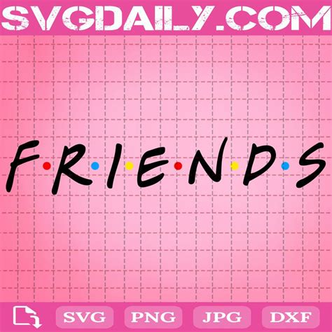 Friends Logo Svg, Letters And Dots Svg, Friends Font Svg, Friends ...