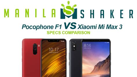 Pocophone F1 vs Xiaomi Mi Max 3 — Specs Comparison