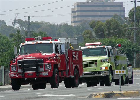 Fire Trucks | Two International fire trucks, the red one of … | Flickr