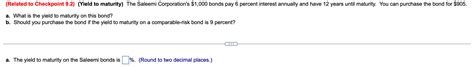 Solved a. What is the yield to maturity on this bond? b. | Chegg.com