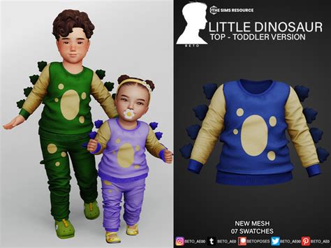 The Sims Resource - Little Dinosaur (Top - Toddler Version)