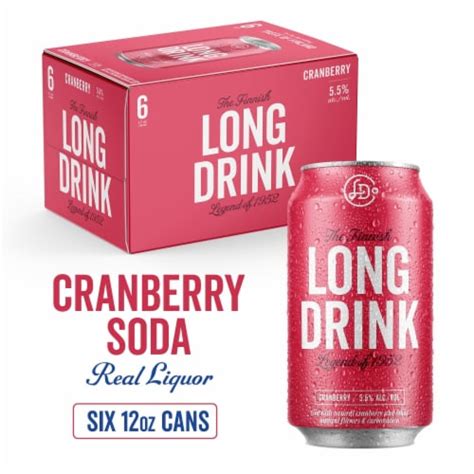 The Finnish Long Drink Cranberry Canned Cocktail, 6 cans / 12 fl oz ...