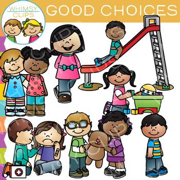 Kids Good Choices Behavior Clip Art by Whimsy Clips | TpT