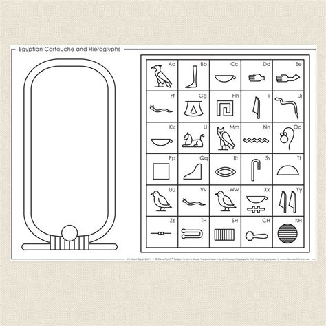 Egyptian Cartouche and Hieroglyphs - CleverPatch | school art ...