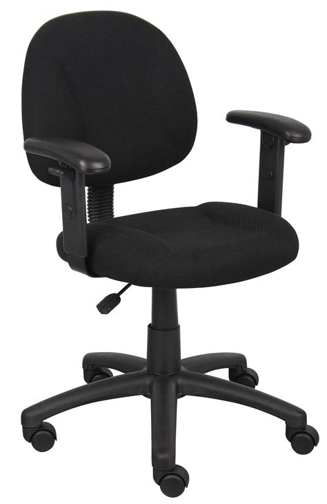 Boss Office & Home Black Perfect Posture Deluxe Office Task Chair with Adjustable Arms - Walmart.com