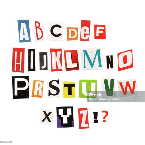 Alphabet Collage Newspaper Letters Stock Illustration - Download Image ...