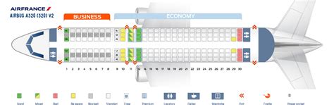 Seat map Airbus A320-200 Air France. Best seats in plane