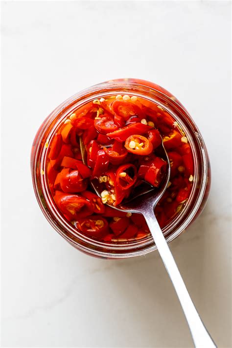 Easy quick pickled chillies - Simply Delicious