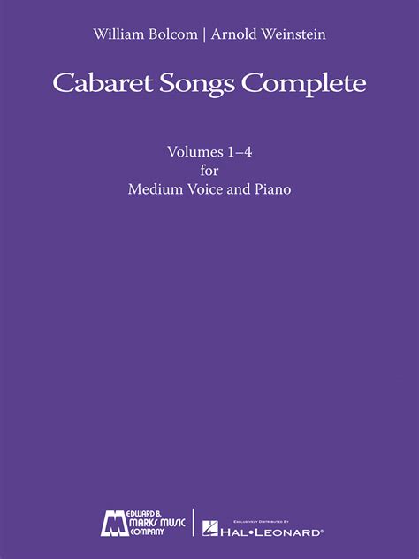 Cabaret Songs Complete - Volumes 1-4 for Medium Voice and Piano | Hal Leonard Online