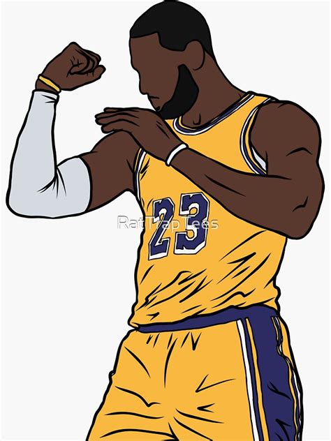 "LeBron James Flex" Sticker for Sale by RatTrapTees | Redbubble