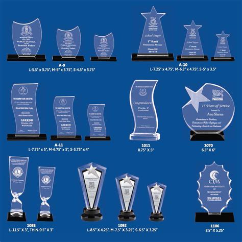 Acrylic Trophies, Custom Acrylic Trophies Manufacturer India