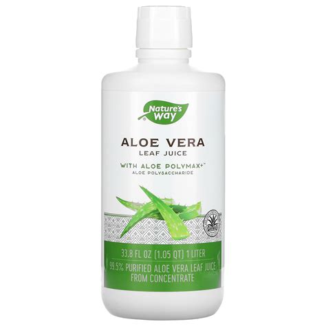 Nature's Way, Aloe Vera, Leaf Juice, 33.8 fl oz (1 Liter) - iHerb