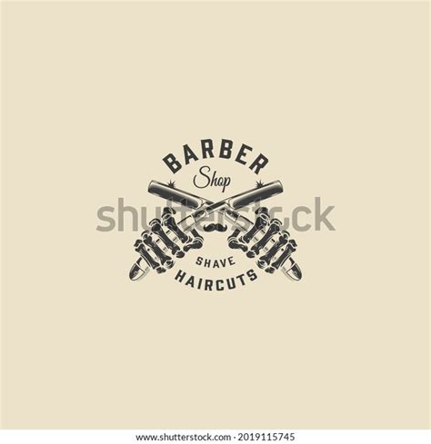 Barber Logo Black White Vector Vintage Stock Vector (Royalty Free) 2019115745 | Shutterstock