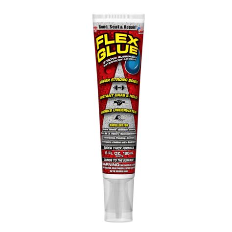 Flex Seal Flex Glue Strong Rubberized Waterproof Adhesive Sealant, White, 6 oz - Walmart.com ...