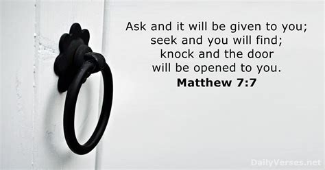 Matthew 7:7 - Bible verse - DailyVerses.net