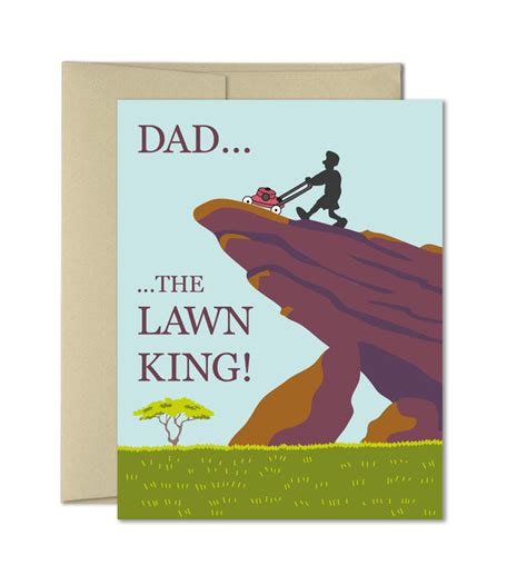 Humorous Father's Day Card - Funny cards for dad - The Lawn King - The ...