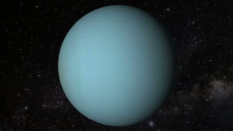 Animated One Revolution Of Planet Uranus With Correct Rotation Direction And Proper Axial Tilt ...