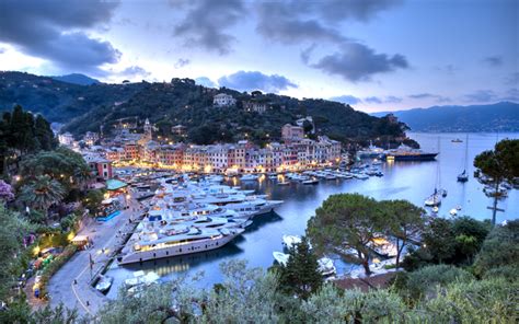 Download wallpapers Portofino, 4k, bay, sea, Riviera di Levante, summer ...