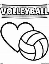Volleyball Coloring Page sketch template