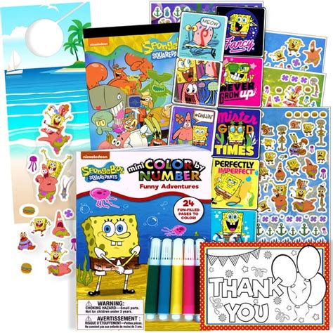 Spongebob Squarepants Stickers Activity Set- Bundle Includes Spongebob ...