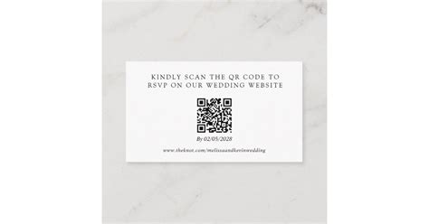 Wedding RSVP QR Code Response Card | Zazzle