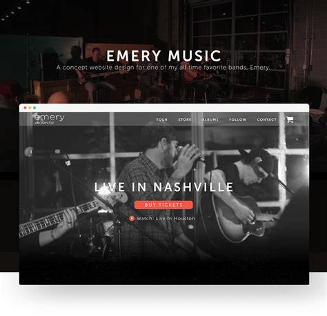 Emery Concept Website on Behance