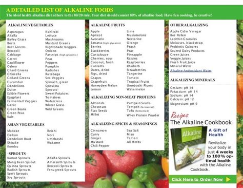 Alkaline Food List