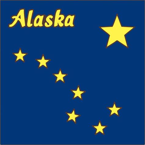 6x6 Alaska Flag Decorative Art Tile