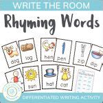 Rhyming Word Activity - Write the Room - Little Lifelong Learners