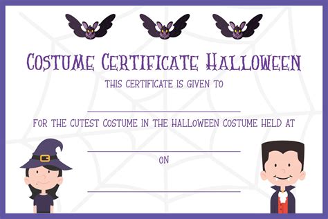 Best Costume Award Printable