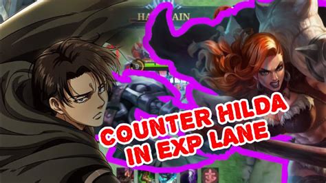 COUNTER HILDA IN EXP LANE LEVI Martis Gameplay MLBB | AoT - YouTube