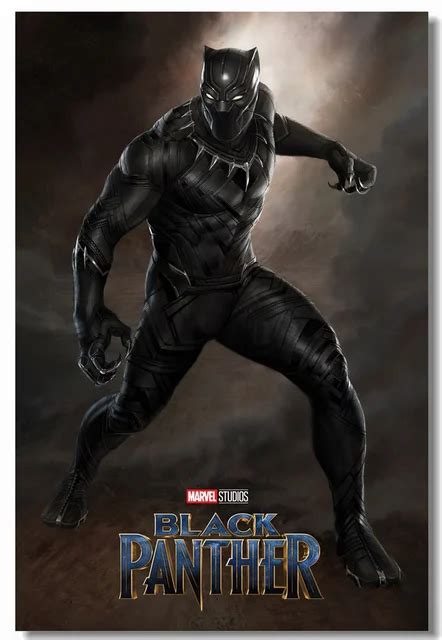 Custom Canvas Wall Paintings Marvel Black Panther Poster Black Panther ...