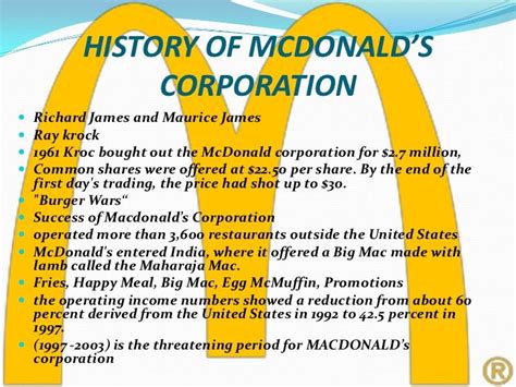 An Overview of McDonalds