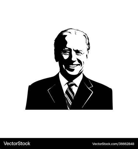 A portrait president joe biden Royalty Free Vector Image